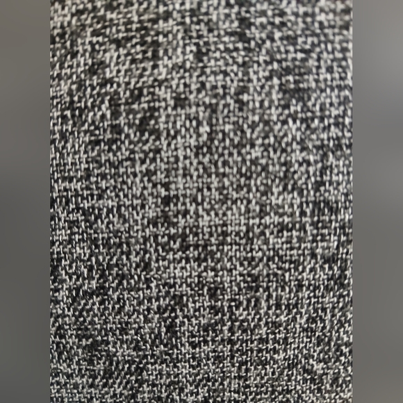 LOFT Grey & Black Tweed Sleeveless Sheath Dress Ruffle Neck & Sleeves. Cotton - Picture 9 of 9